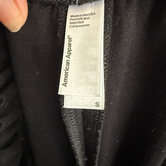American Apparel Womens Black Wide-Leg Elastic Waist Pants Size S - Picture 2 of 4